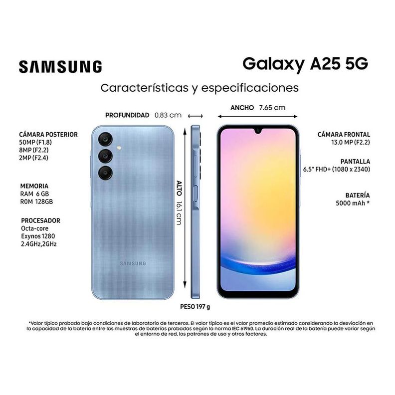 Samsung Galaxy A25 5G 128GB Azul-6