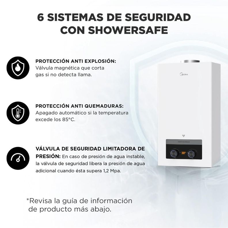 Calefont Midea 13 Litros Tiro Natural Gas Licuado-5