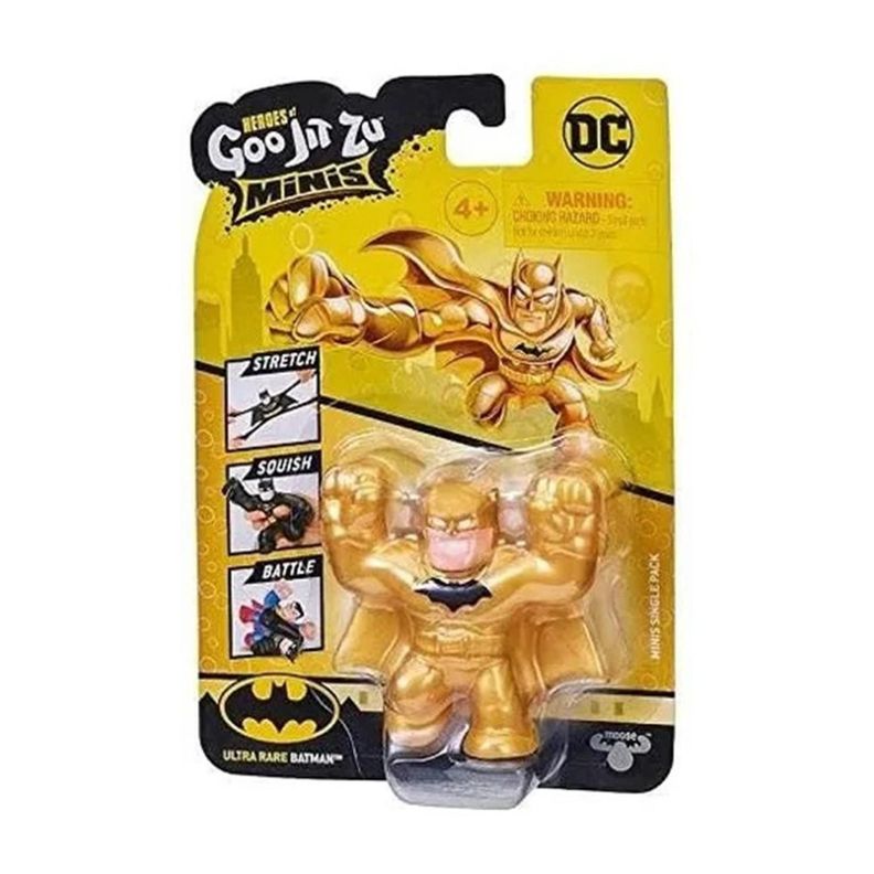 Figura Mini Batman Ultra Raro 6cm Goo Jit Zu Amarillo