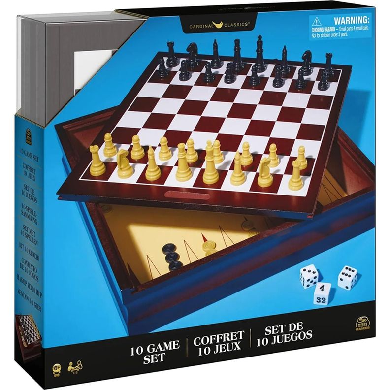 Juego De Mesa Familiar - Set De 10 Juegos - 6065366 Negro 3