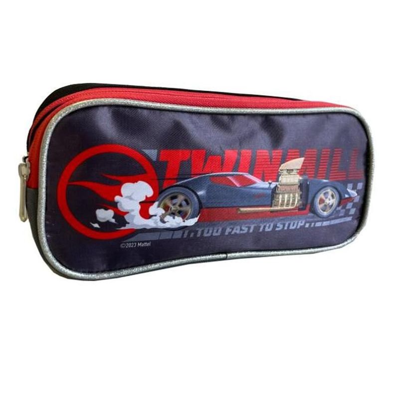 Estuche Doble Cierre Satin Hotwhells - HW79171 Rojo