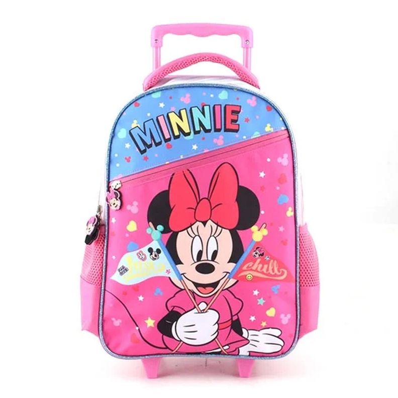Mochila Escolar Niña Con Ruedas 3 Piezas Minnie Mouse-1