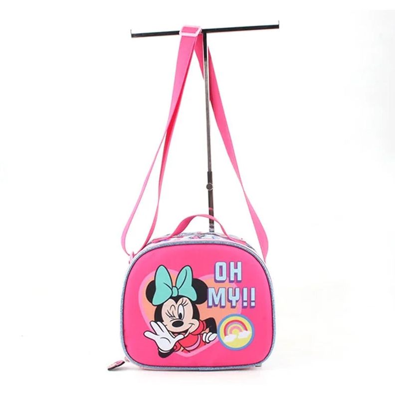 Mochila Escolar Niña Con Ruedas 3 Piezas Minnie Mouse-3