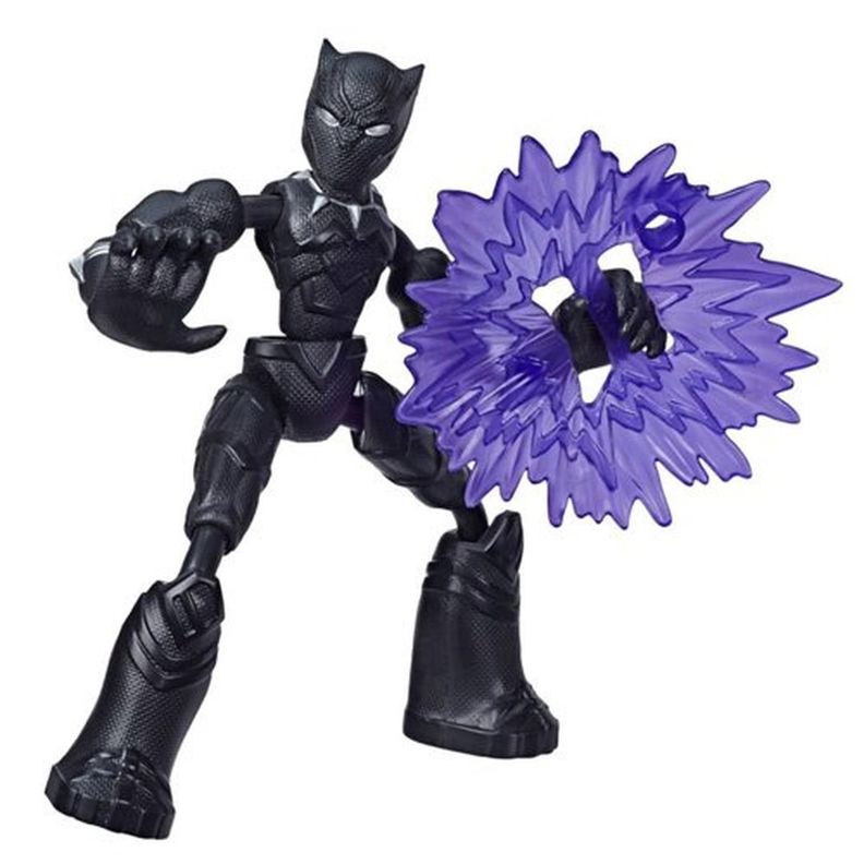 Black Phanter Marvel Avengers Bend And Flex Hasbro Negro