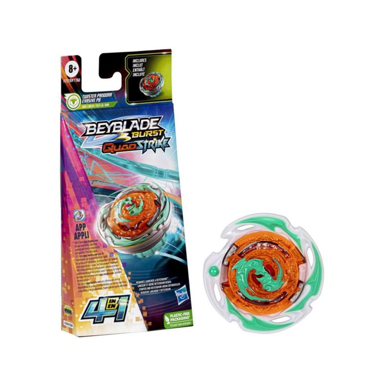 Beyblade Burst Quadstrike Twister Pandora Evasive P8 Blanco