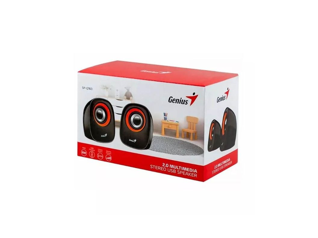 Parlante Genius Parlantes SP-Q160 portatil Roja Rojo