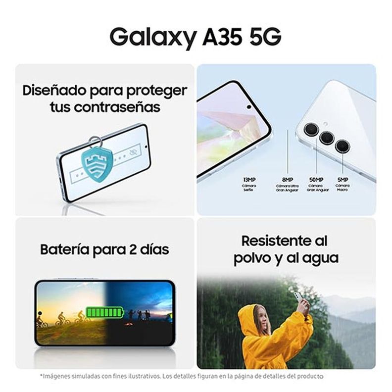 Samsung Galaxy A35 128GB 6 GB Ram 13MP 6,6"-4