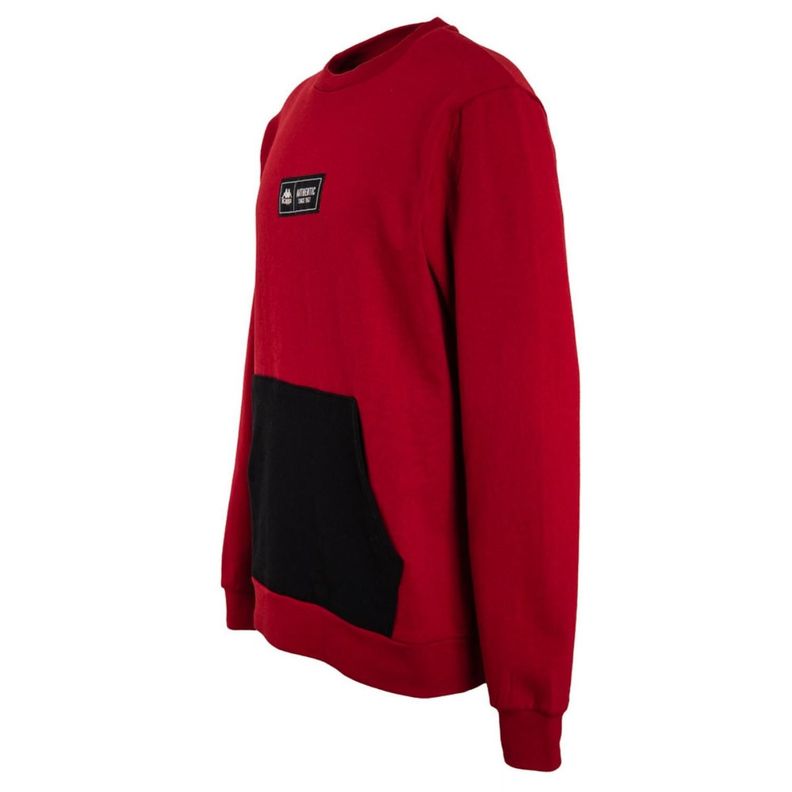 Polerón Hombre Kappa Crew Rojo-1