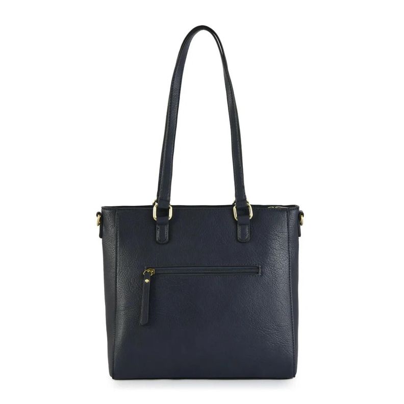 Cartera Dos Asas Mediana Lya Azul Oscuro Amphora-2