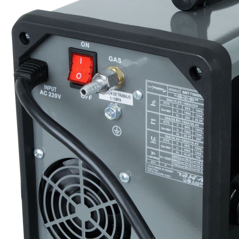 SOLDADORA 160 AMP MIG GAS-FLUX-ARCO MANUAL-TIG LIFT IMET 7160/220 GLADIATOR-5