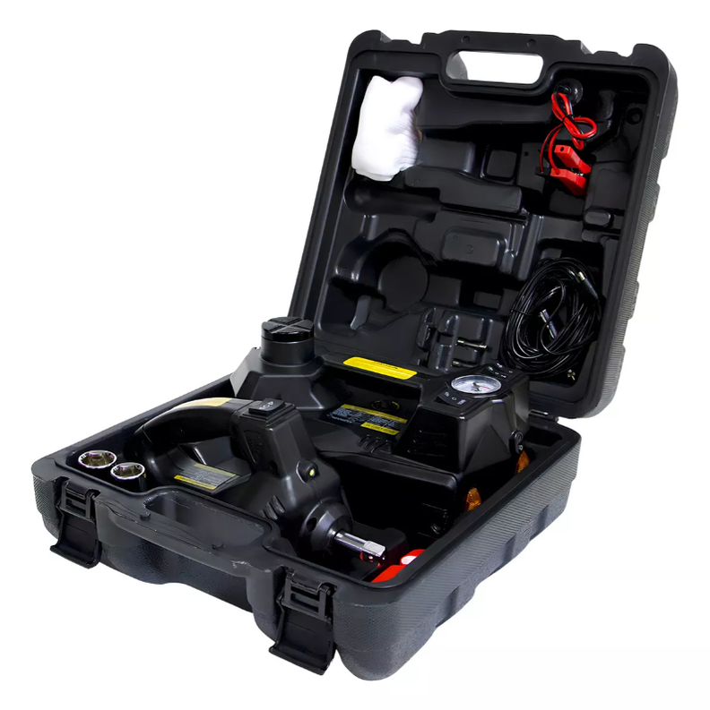 Gata Hidráulica Krafter Kit 3 En 1 Compresor Y Llave Impacto-2