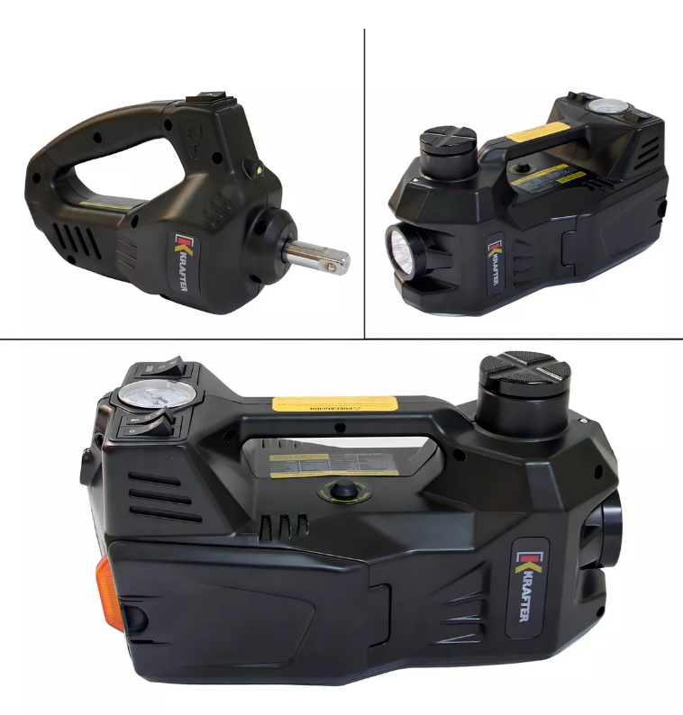 Gata Hidráulica Krafter Kit 3 En 1 Compresor Y Llave Impacto-5