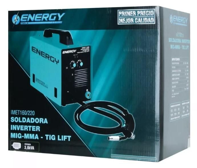 Soldadora 160amp MIG Flux - Arco Manual -TIG LIFT IMET 160/220 ENERGY-4