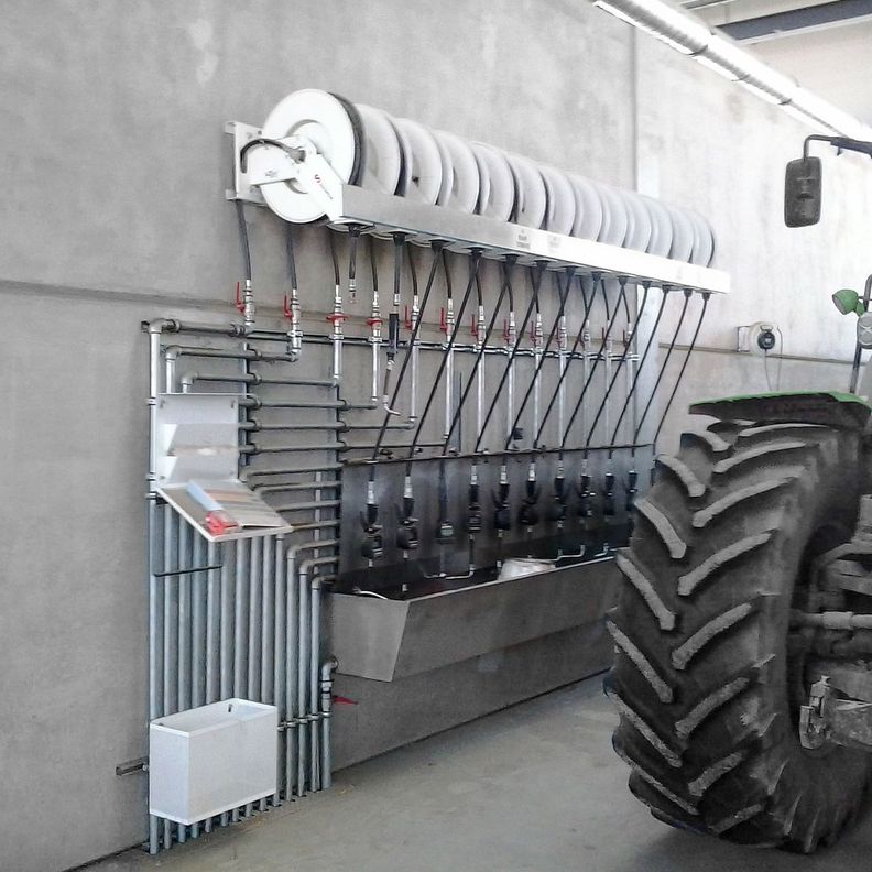 ENROLLADOR MANGUERA 1/4" ABIERTO 10M GRASA SAMOA 501300-1