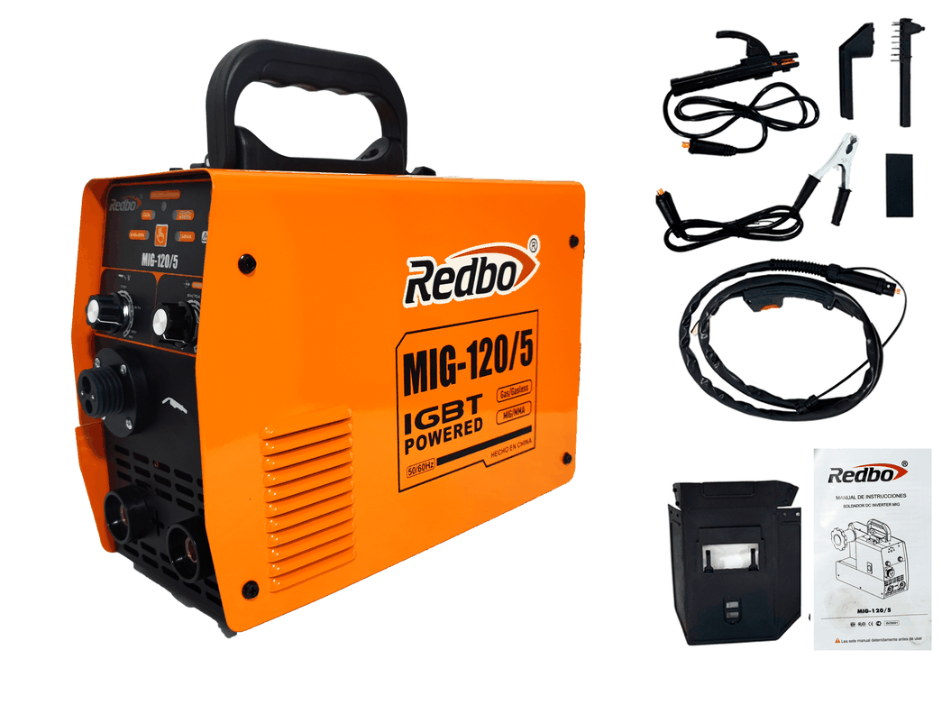 SOLDADORA 3 EN 1 MIG/TIG LIFT/MMA REDBO MIG-120/5kg-3