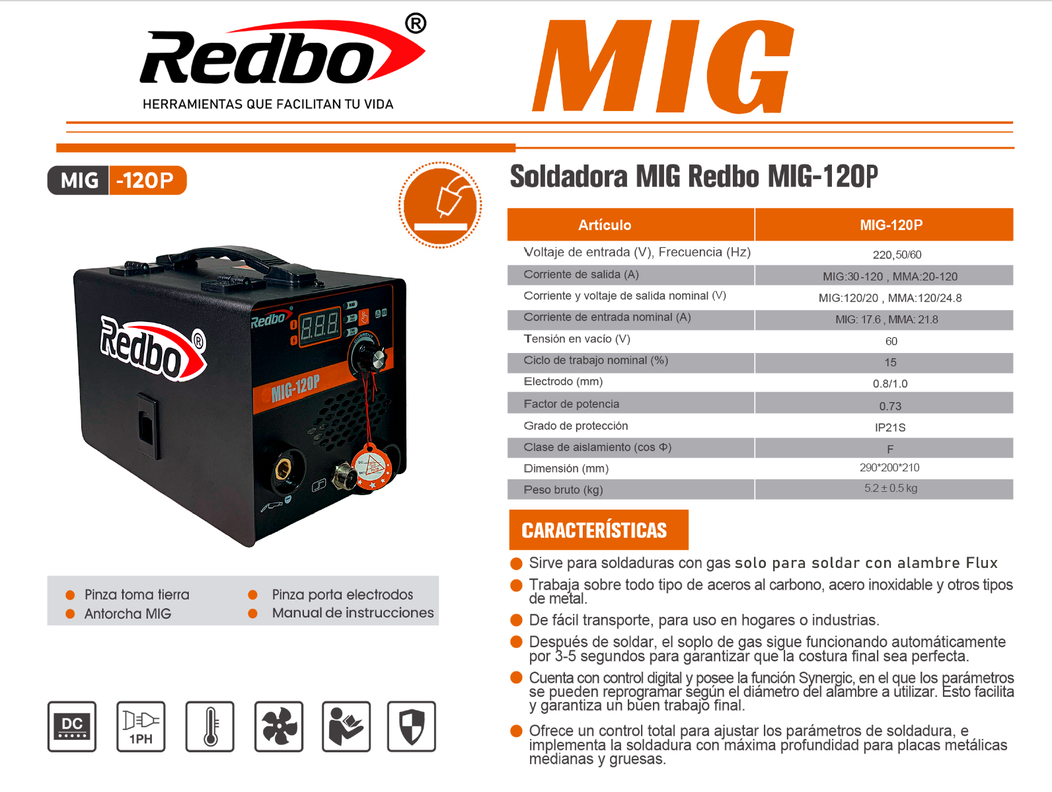 Soldadora MIG-120P Redbo-4