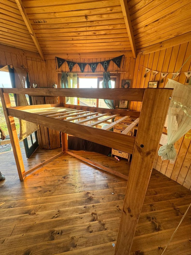 Cama alta madera pino-1