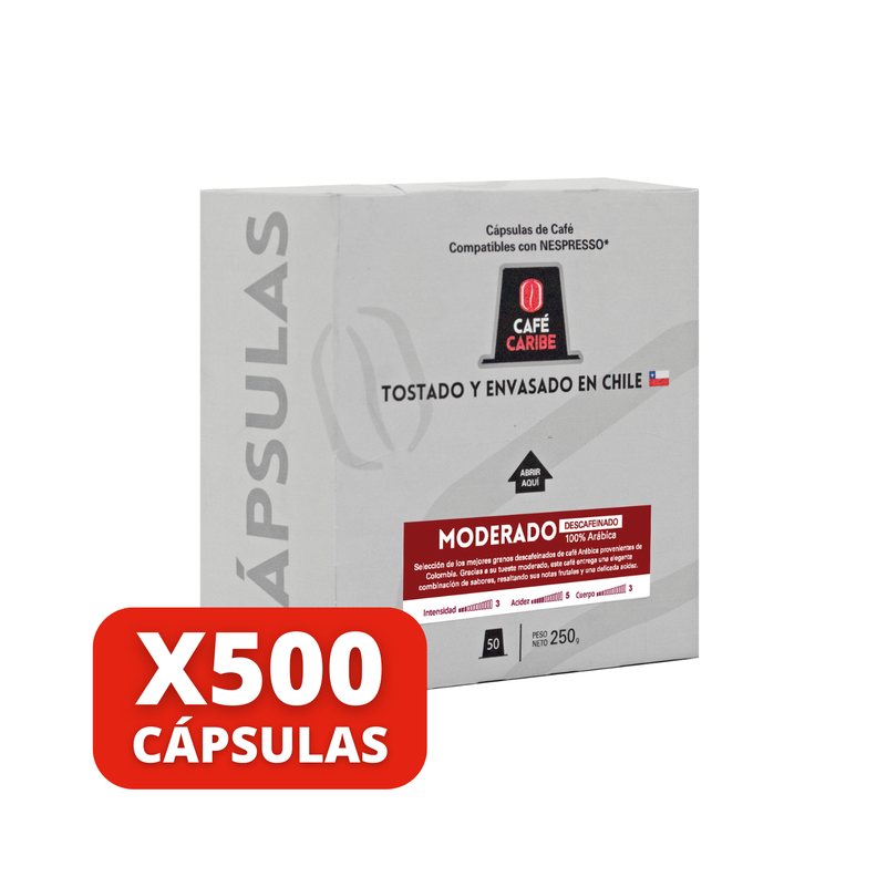 Café Caribe Moderado Descafeinado - 500 Cápsulas Compatibles-1