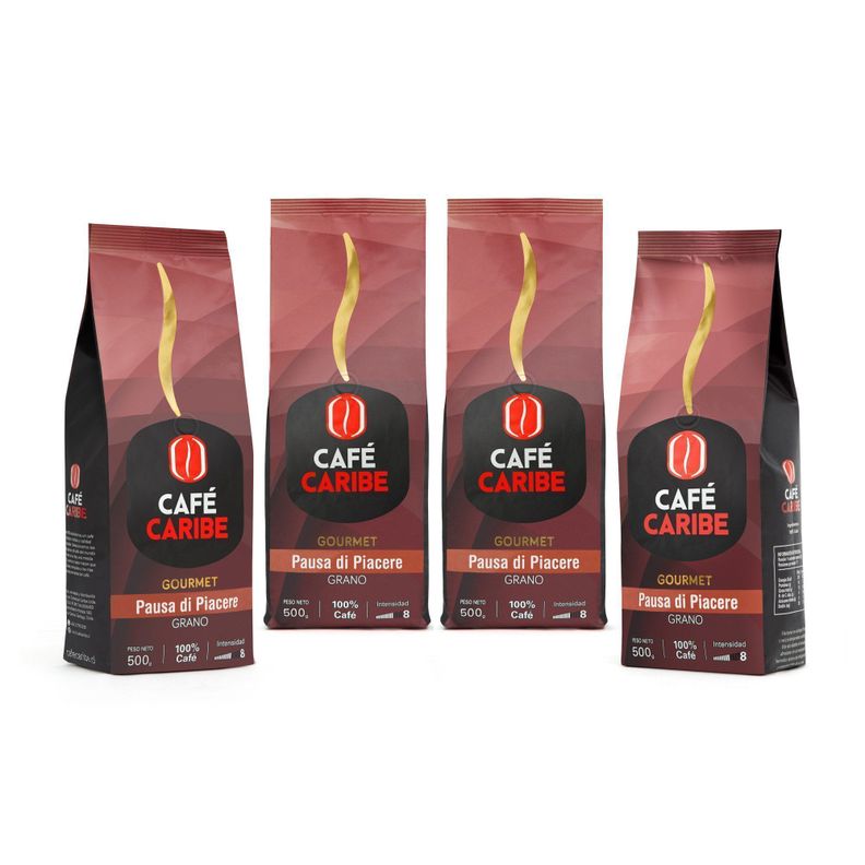 Pack 4 Café en Grano Pausa di Piacere Gourmet-0