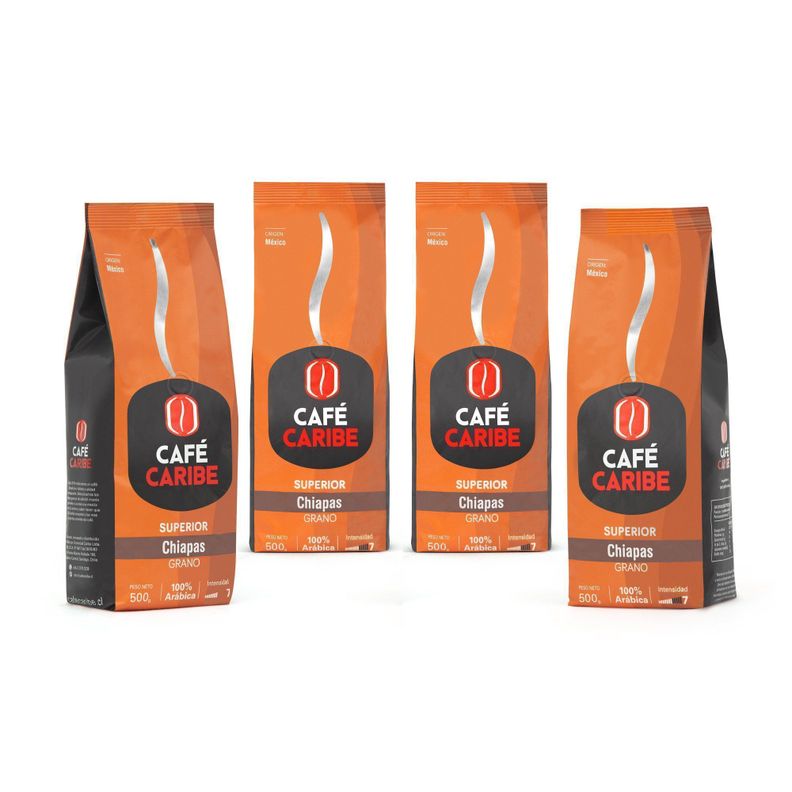 Pack 4 Café en Grano Chiapas Superior Origen México-0