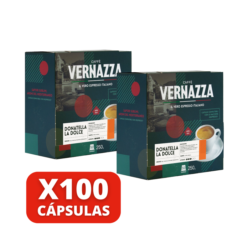 Caffè Vernazza Donatella La Dolce - 100 Cápsulas-1
