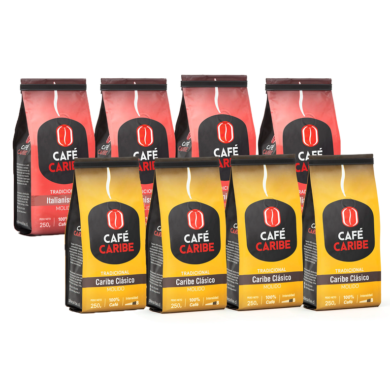 x8 Café Molido Pack Gran Tradicional - 2 kilos-0
