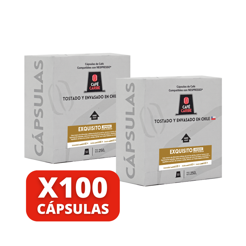 Café Exquisito Espresso 100 cápsulas compatibles-2