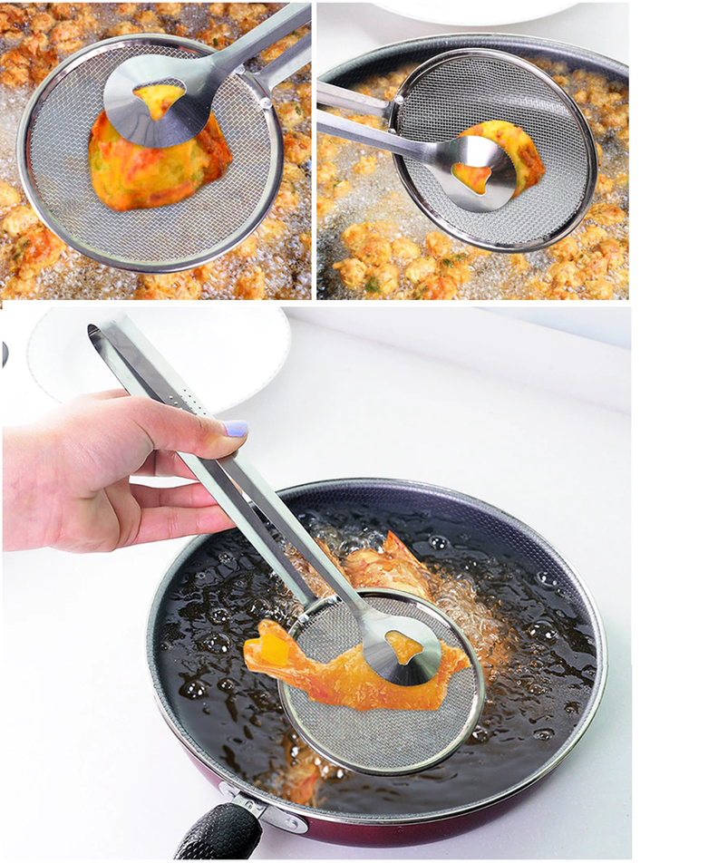 Pinza Tamiz Acero Inoxidable Colador Cocina Cuchar-3