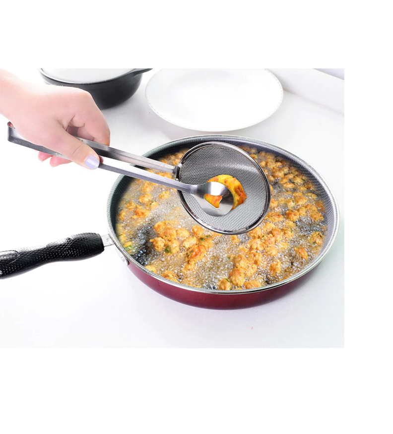 Pinza Tamiz Acero Inoxidable Colador Cocina Cuchar-0