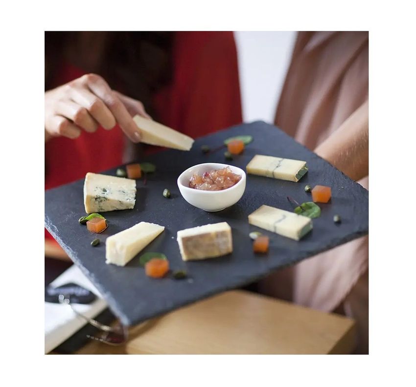 Plato Natural Plancha Piedra Emplatado Bandeja 30x20cm-0