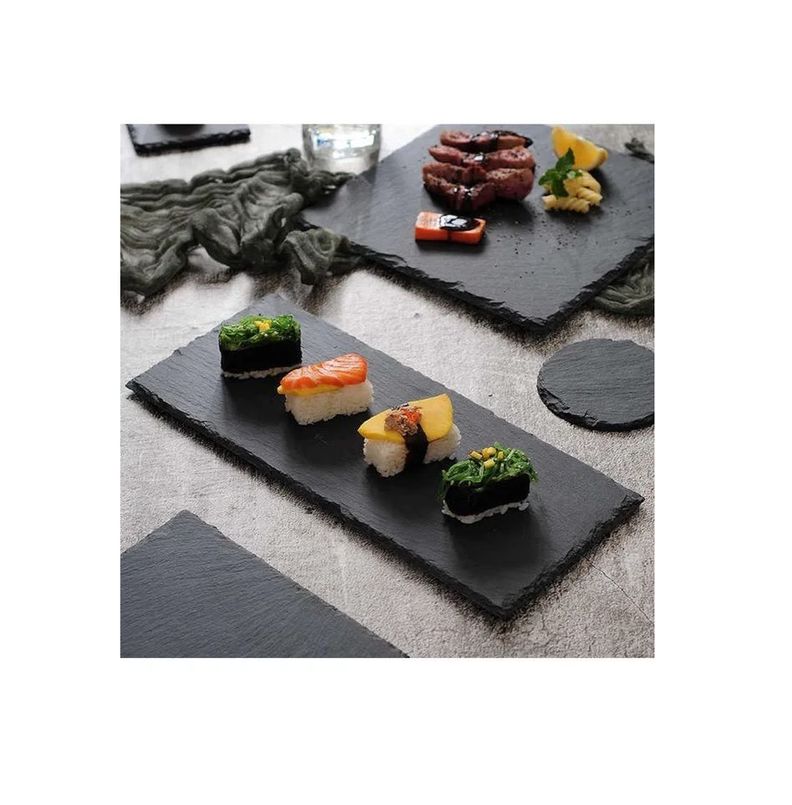 Plato Natural Plancha Piedra Emplatado Bandeja 30x10cm-2