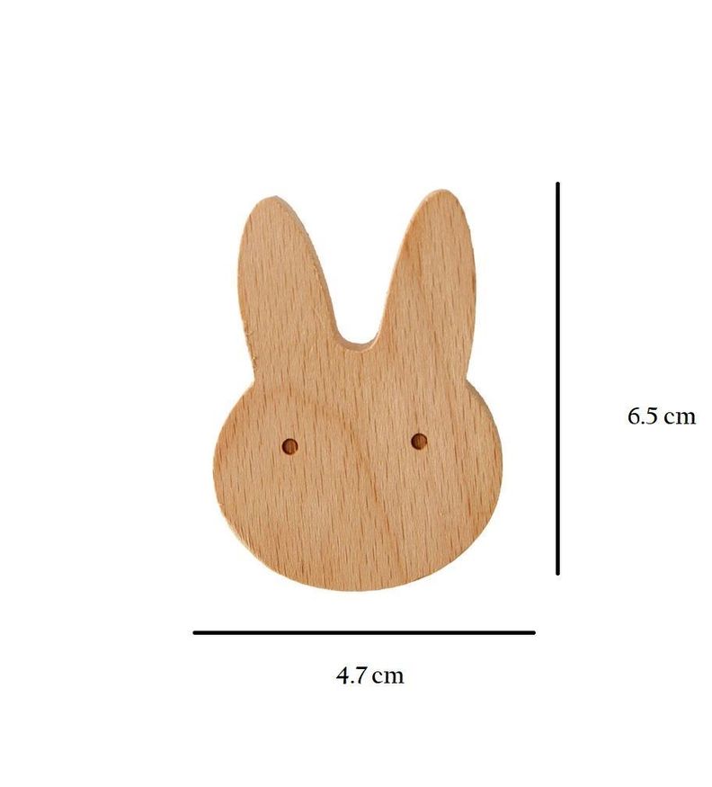 Gancho Sujetador Colgador Percha Pared Madera Niño Animales perchero-1