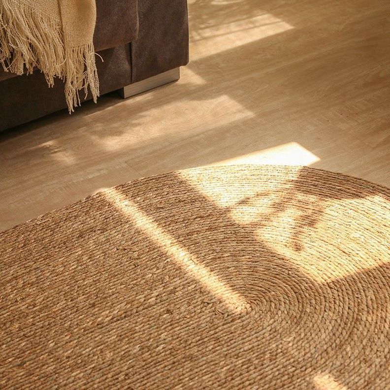 Alfombra Ovalada 120x80 Yute Natural Tejido Interior Exter-1