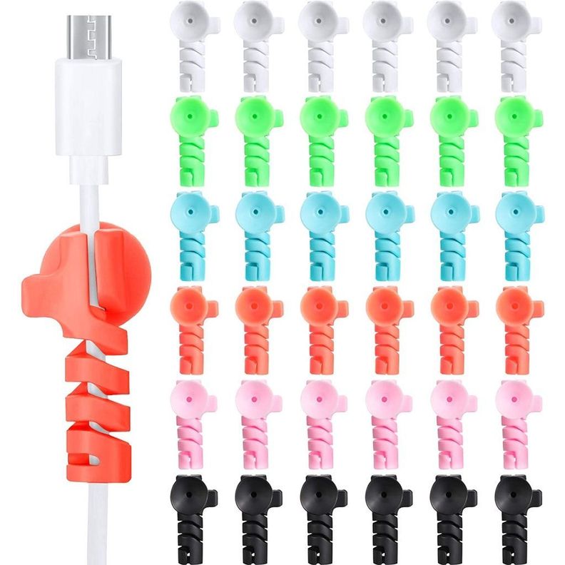 10 Pcs Protectores Para Cable Colores Surtidos Bue-2