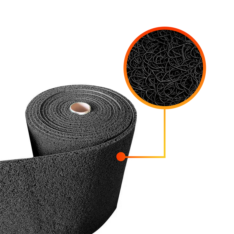 Piso PVC limpiapiés 13mmx1.20mx12m Negro QRubber-0