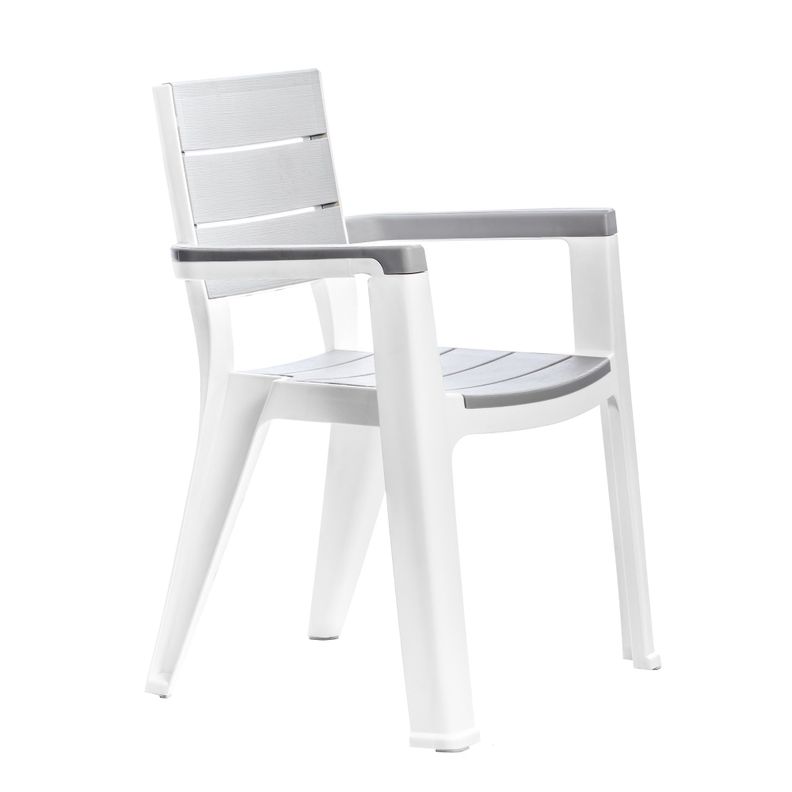 Silla con Brazos Madeira Plateado Símil Madera MQ QRubber-0