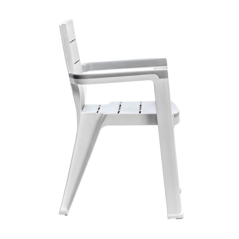 Silla con Brazos Madeira Plateado Símil Madera MQ QRubber-2