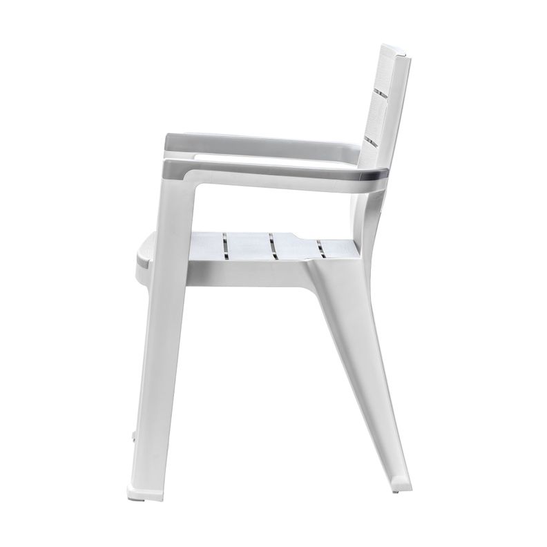 Silla con Brazos Madeira Plateado Símil Madera MQ QRubber-5
