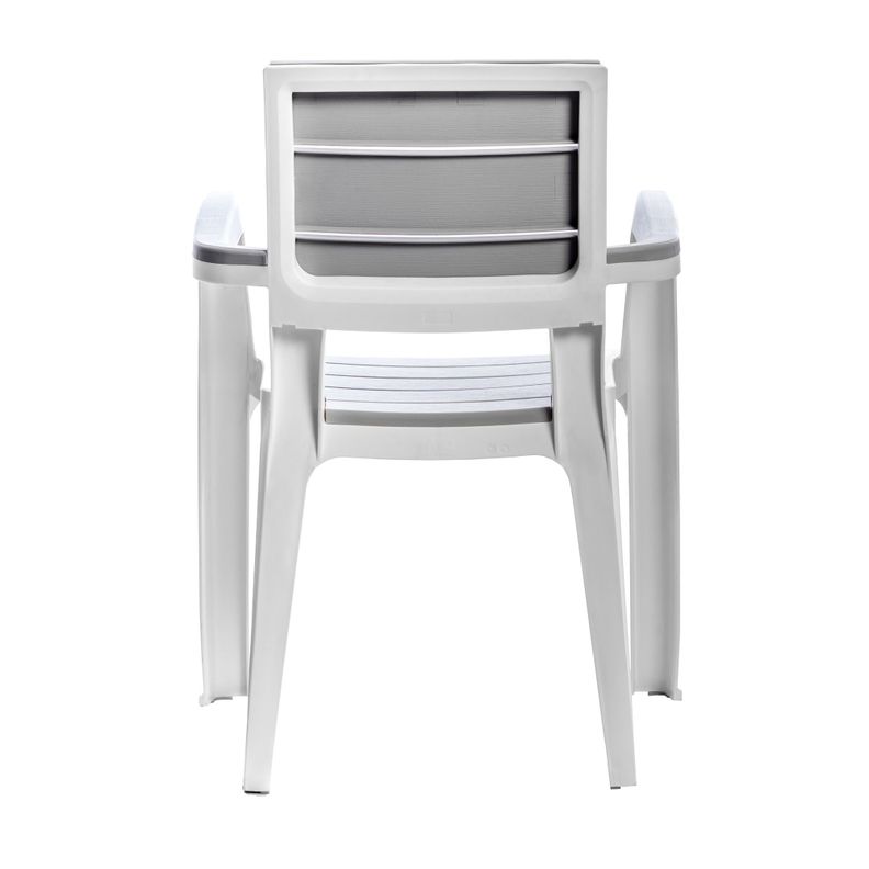 Silla con Brazos Madeira Plateado Símil Madera MQ QRubber-6