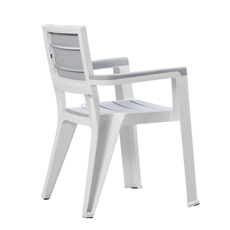 Silla con Brazos Madeira Plateado Símil Madera MQ QRubber-7