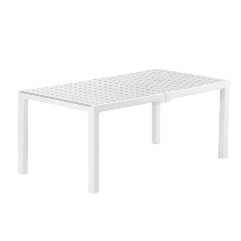 Mesa Rectangular Madeira Símil Madera Plateada MQ QRubber-0