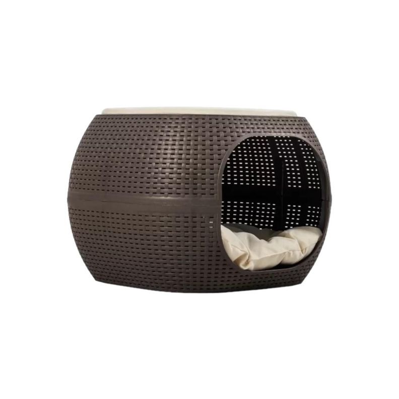 Cama Mascotas Perro/Gato Acolchada tipo Rattán MQ QRubber-2