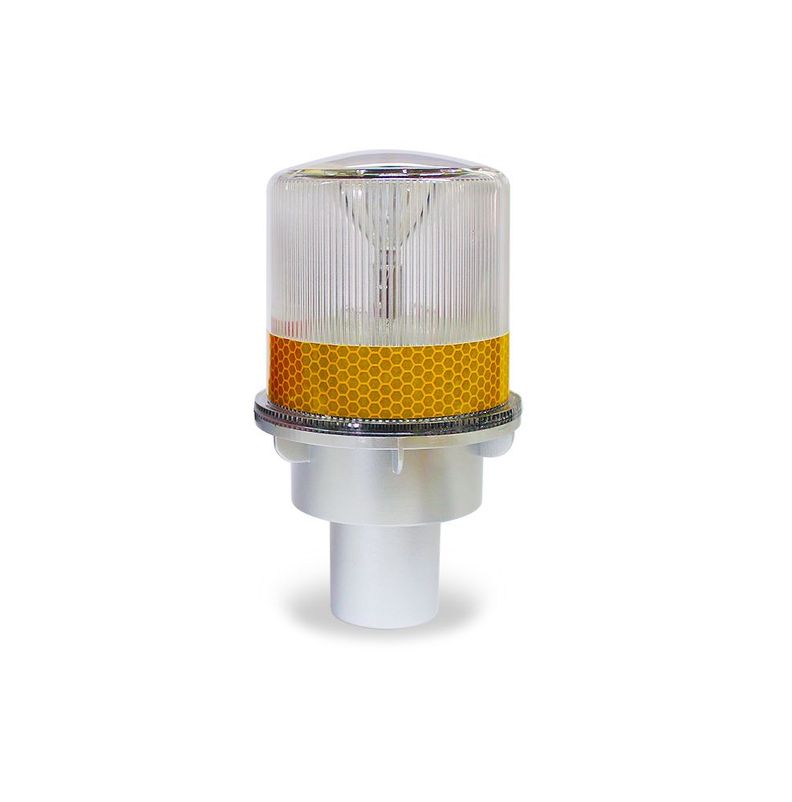 Baliza destellante solar led color amarillo QRubber-0