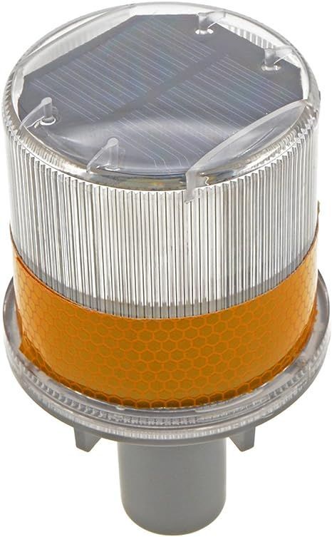 Baliza destellante solar led color amarillo QRubber-2