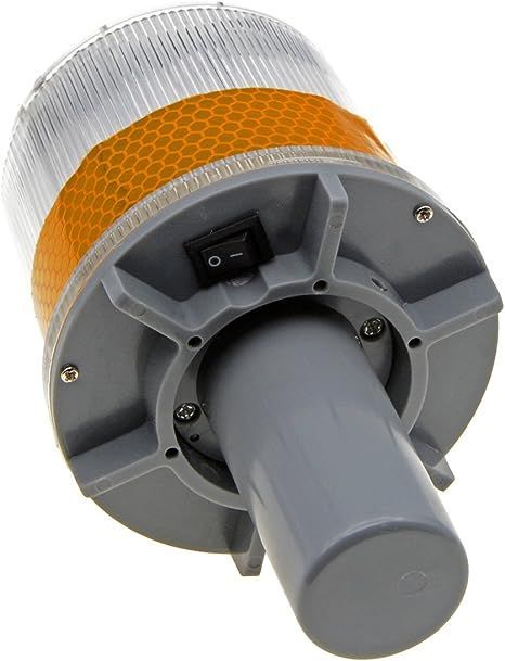 Baliza destellante solar led color amarillo QRubber-3