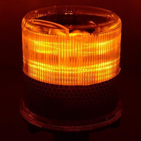 Baliza destellante solar led color amarillo QRubber-4