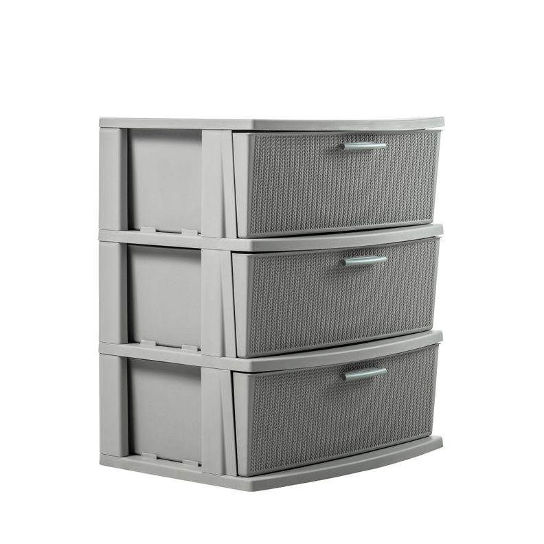 Cómoda Cajonera Crochet 3 Niveles Gris MQ - QRubber-4