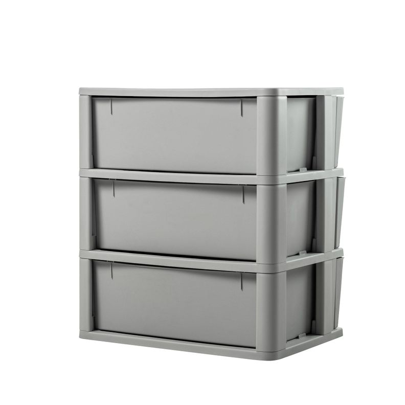 Cómoda Cajonera Crochet 3 Niveles Gris MQ - QRubber-6