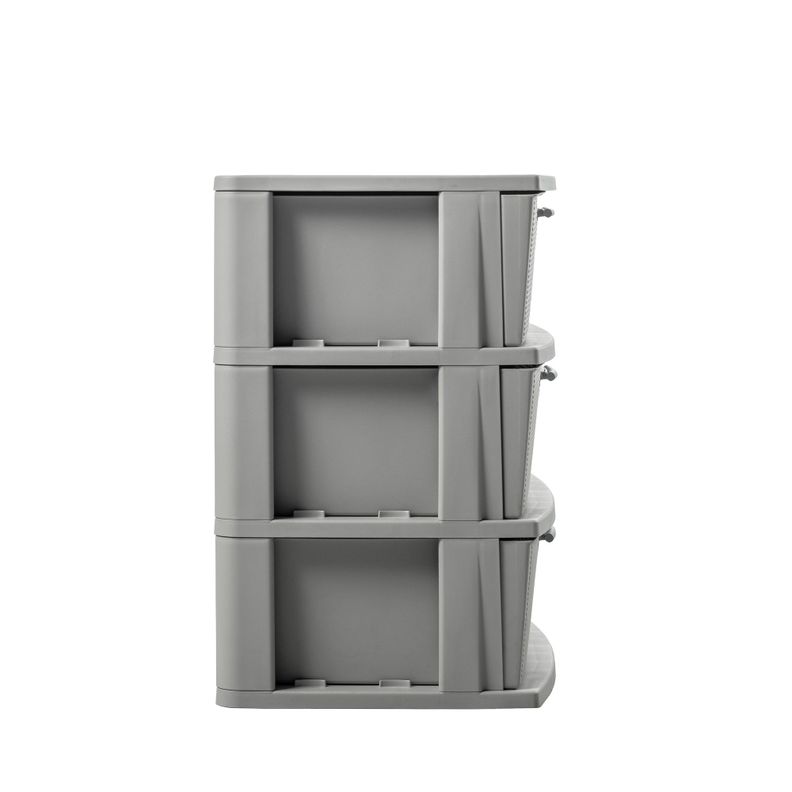 Cómoda Cajonera Crochet 3 Niveles Gris MQ - QRubber-7