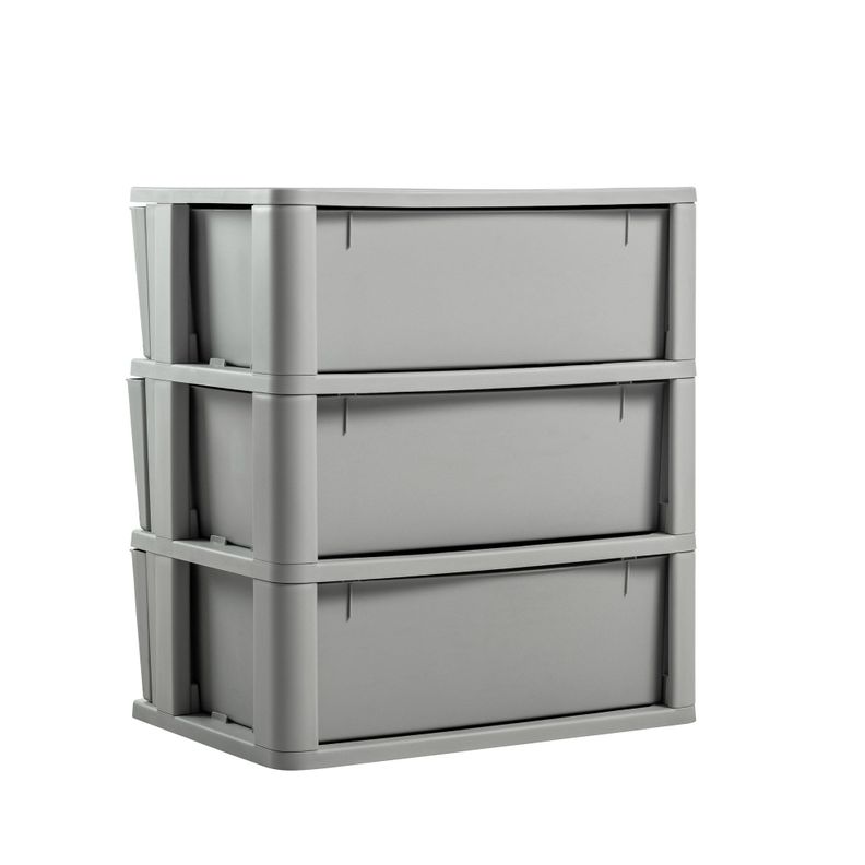 Cómoda Cajonera Crochet 3 Niveles Gris MQ - QRubber-8